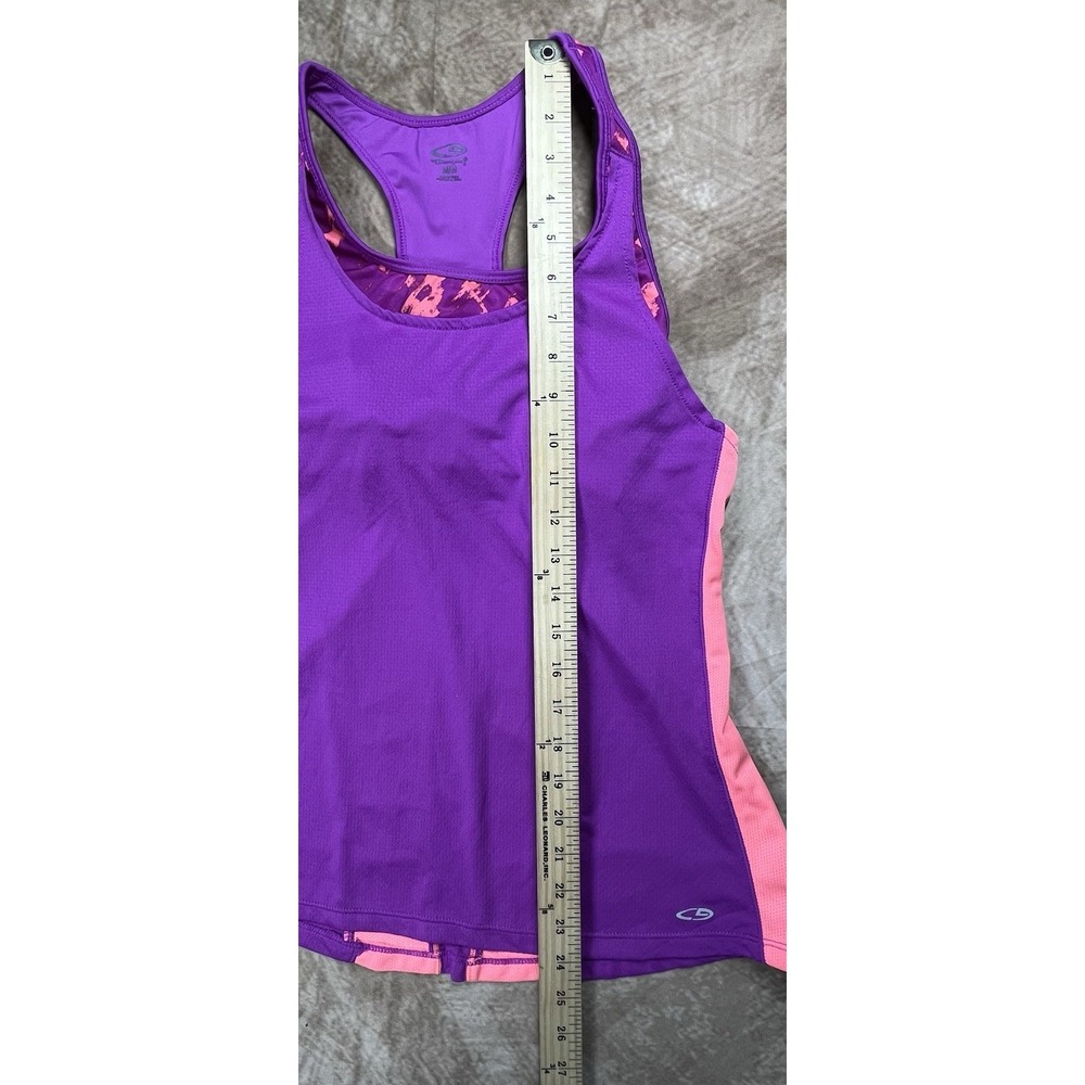 Purple And Orange Athletic Tank Top With Sports Bra Size M By Champion - Picture 4 of 5